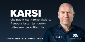 Panosta lasten ja nuorten kulttuuriin ja harrastuksiin