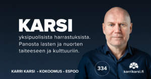 Panosta lasten ja nuorten kulttuuriin ja harrastuksiin