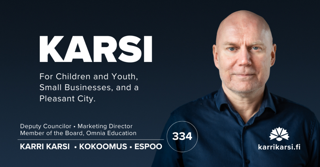 Karri Karsi Deputy Councilor Espoo Finland National Coalition Party